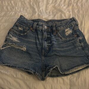 American Eagle Outfitters Distressed Blue Jean Shorts